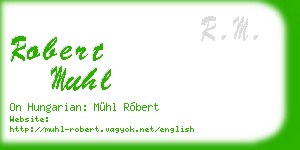 robert muhl business card